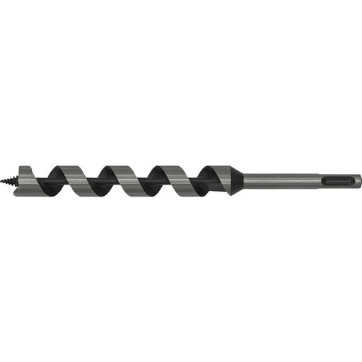 19 x 225mm SDS Plus Auger Wood Drill Bit - Fully Hardened - Smooth Drilling Loops