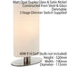 Touch Dimmable Table Lamp Nickel & Frosted Glass Shade Modern Bedside Desk Light Loops