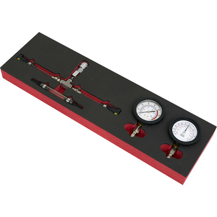 Fuel Pressure Gauge Set - Suitable for ys11023 & ys11024 Fuel Priming Kits Loops