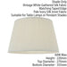 14" Elegant Round Tapered Drum Lamp Shade Off White Gathered Pleated Silk Cover Loops