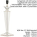 Luxury 1800 s Table Lamp Crystal Glass & Polished Nickel BASE Traditional Light Loops