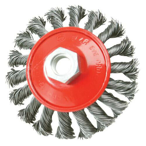 100mm Twist Knot Brush For Angle Grinders Rust Removal Metal Cleaning Loops