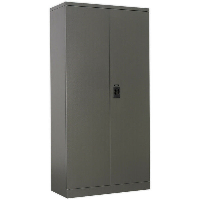Floor Standing Steel Cabinet - 900 x 400 x 1800mm - Two Door - Four Shelves Loops
