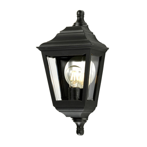 Outdoor IP44 1 Bulb Flush Light Low Ceiling Black LED E27 100W Loops