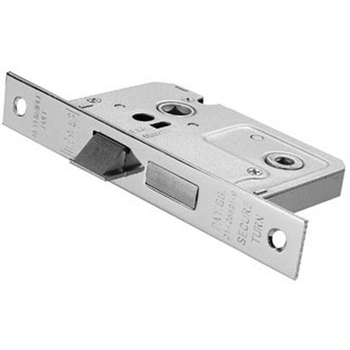 Door Handle & Bathroom Lock Pack Polished Steel Curved Lever Turn Backplate Loops