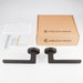 2x PAIR Straight Square Handle on Round Rose Concealed Fix Matt Bronze Finish Loops