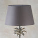 Table Lamp Polished Nickel Plate & Charcoal Grey Cotton 60W E27 GLS Loops