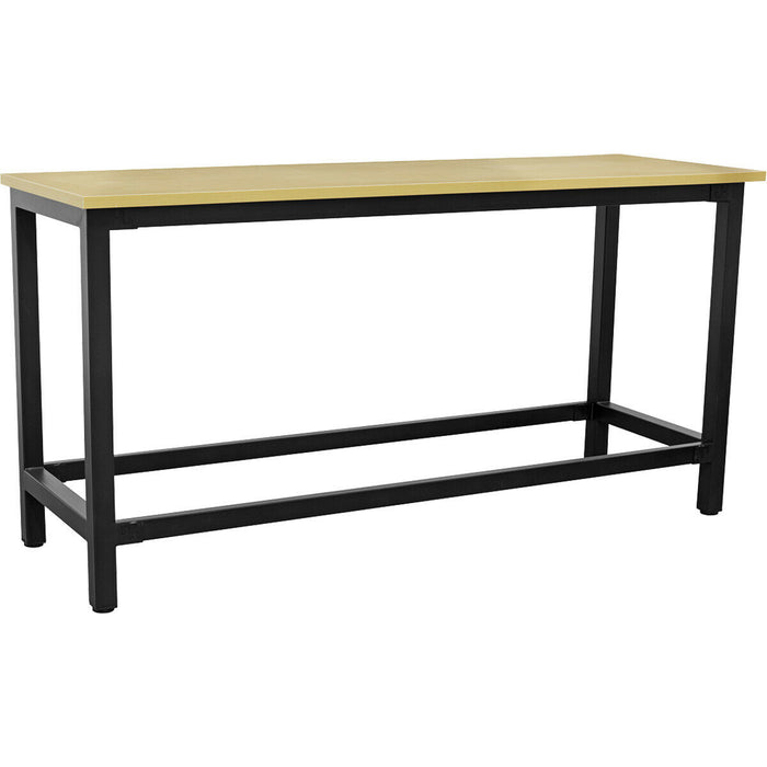 1.8m x 0.6m Workbench - Heavy Duty Steel Frame & 25mm MDF Top Work Station Loops