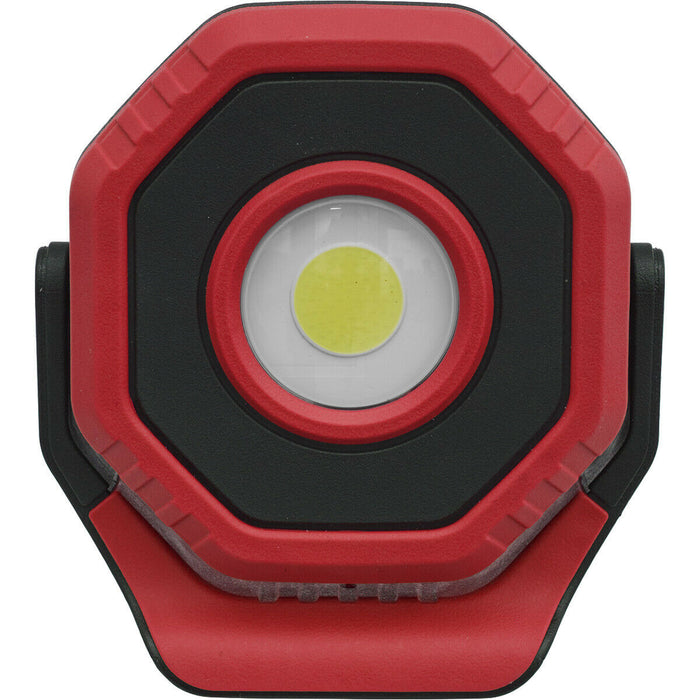 Rechargeable Pocket Floodlight - 360 Degree Swivel - 14W COB LED - Red Loops