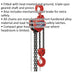 5 Tonne Chain Block - Hardened Alloy Chains - 3m Drop - Mechanical Load Brake Loops