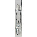 Lever Action Flush Door Bolt with Flat Keep Plate 254 x 20mm Polished Chrome Loops