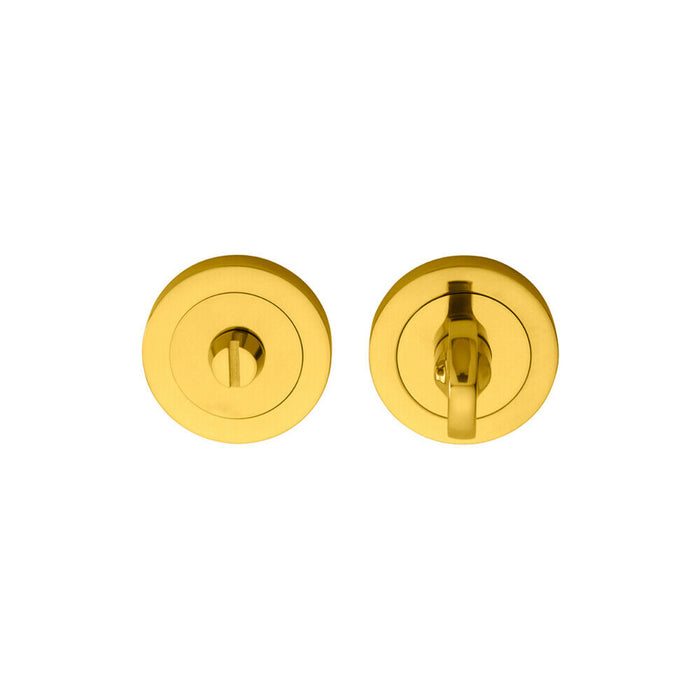 Thumbturn Lock And Release Handle Concealed Fix 80mm Spindle Polished Brass Loops