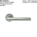 PAIR Straight Mitred Bar Handle on Round Rose Concealed Fix Satin Chrome Loops