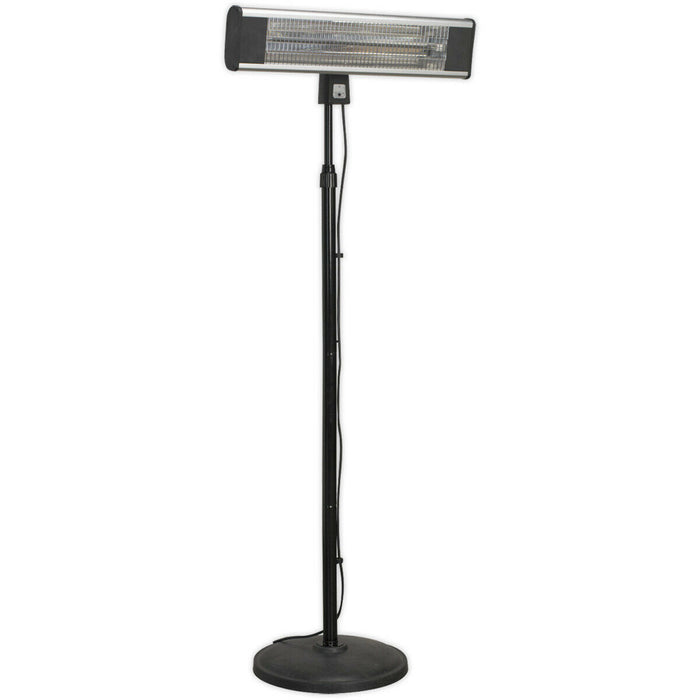 1800W Infrared Patio Heater - High Efficiency - Telescopic Floor Stand Loops