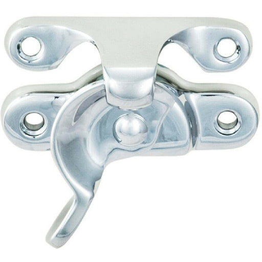 Fitch Pattern Sash Window Fastener 49mm Fixing Centres Polished Chrome Loops