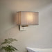 Wall Light & Shade Matt Nickel & Grey Fabric 60W E27 Living Room e10296 Loops