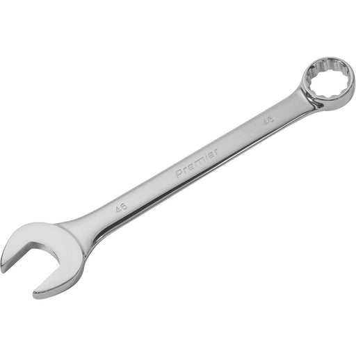 46mm EXTRA LARGE Combination Spanner - Open Ended & 12 Point Metric Ring Wrench Loops