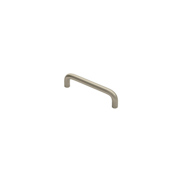 Round D Bar Cabinet Pull Handle 106 x 10mm 96mm Fixing Centres Satin Nickel Loops