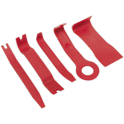 5 PIECE Trim & Upholstery Tool Set - Plastic Vehicle Trim & Stud Removal Tools Loops