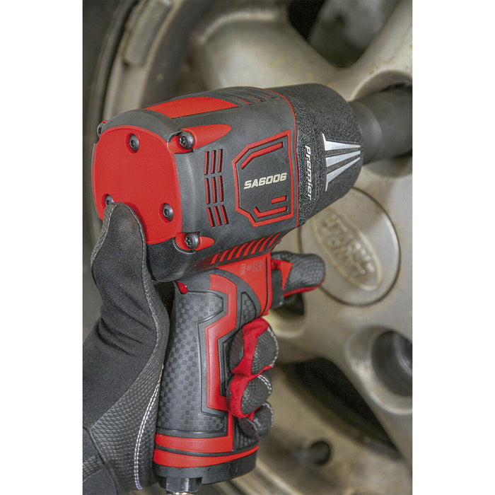 Heavy Duty Composite Air Impact Wrench - 1/2 Inch Sq Drive - Twin Hammer Loops