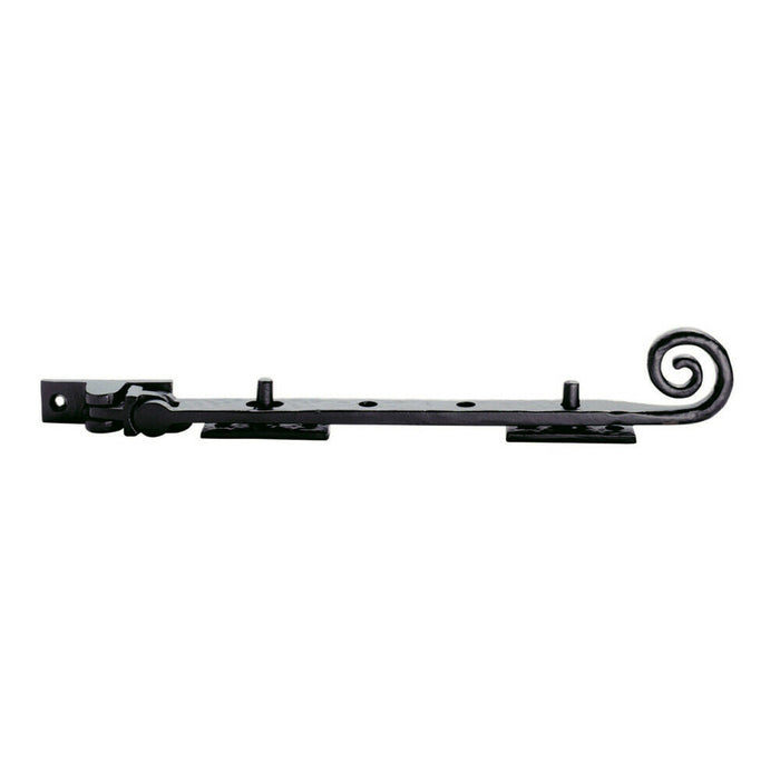 Curly tail Casement Window Stay 305mm Length Black Antique Window Fitting Loops