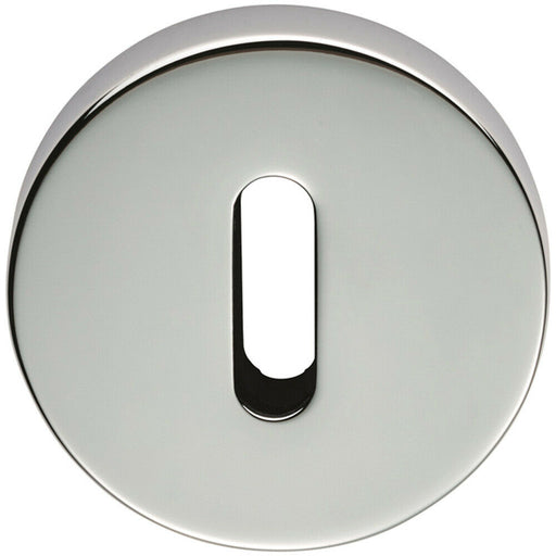 52mm Lock Profile Round Escutcheon Concealed Fix Chrome Keyhole Cover Loops