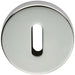 52mm Lock Profile Round Escutcheon Concealed Fix Chrome Keyhole Cover Loops