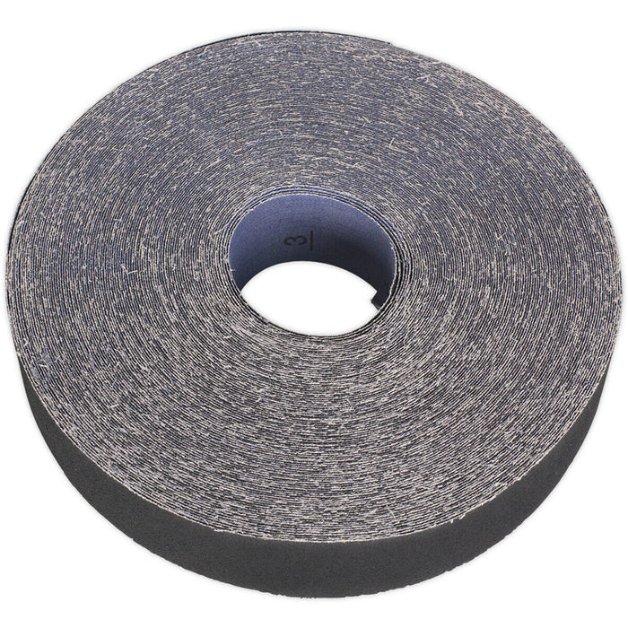 Blue Twill Emery Roll - 25mm x 50m - Flexible & Tear Resistant - 60 Grit Loops