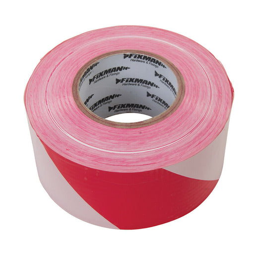 70mm x 500m Red White Hazard Tape Barrier / Barricade Cone Safety Marking Roll Loops