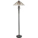 1.6m Tiffany Twin Floor Lamp Black Stem & Retro Stained Glass Shade i00003 Loops