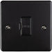 2 PACK 13A DP Unswitched Fuse Spur MATT BLACK Black Mains Isolation Wall Plate Loops