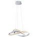 Ceiling Pendant Light Chrome Plate & White Silicone 35W LED Bulb Included Loops