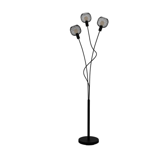 Standing Floor Lamp Light Black Mesh Shade 3 Arm 40W E14 Bulb Living Room Loops