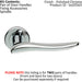 2x PAIR Curved Wave Design Handle on Round Rose Concealed Fix Polished Chrome Loops