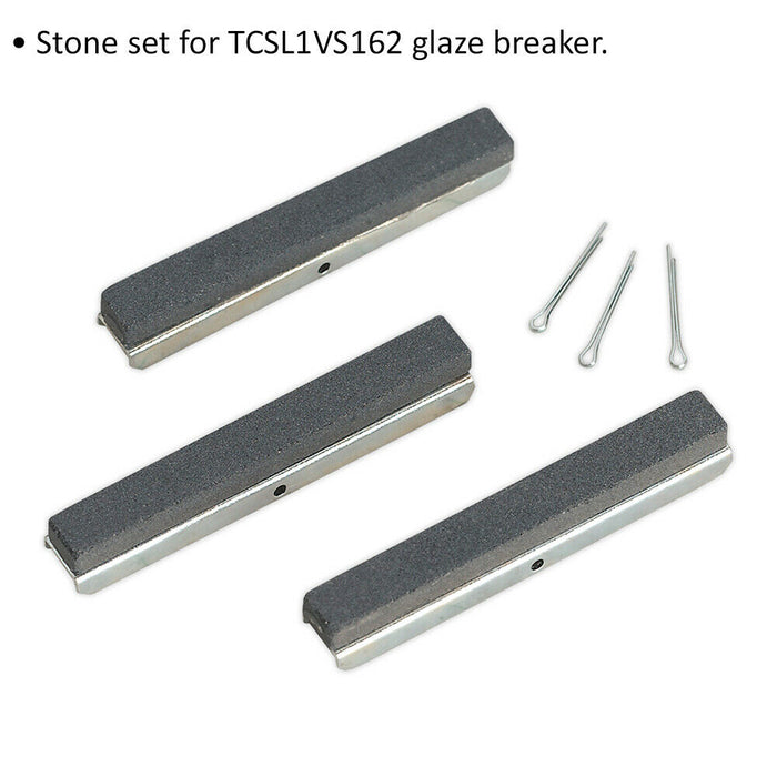 3 PACK 75mm Medium Grade Cutting Stone for ys10783 Triple Leg Cylinder Hone Loops