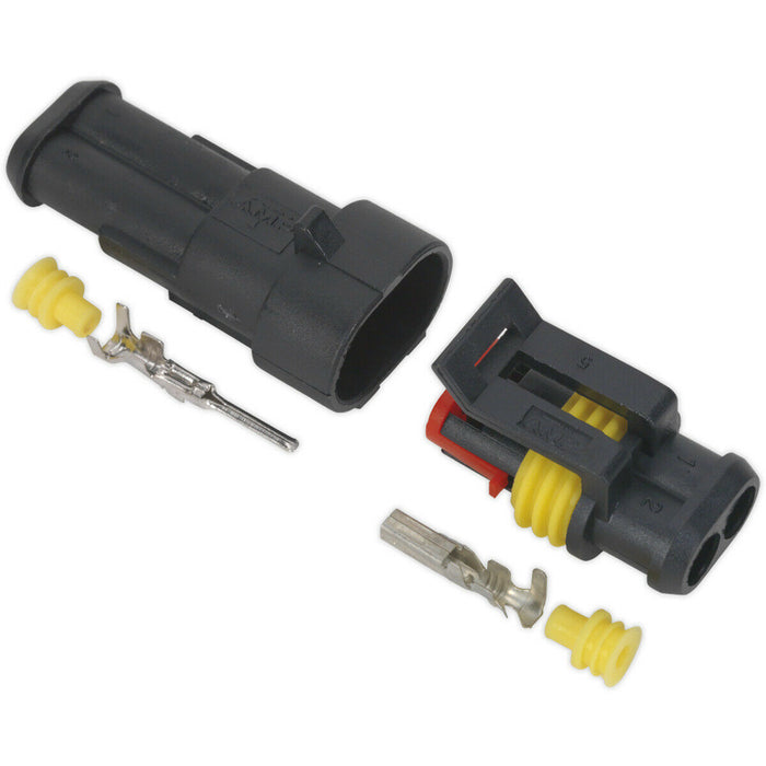 Superseal 2-Way Male & Female Connector - Housing Terminals & Seals - Waterproof Loops