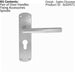 Rounded Straight Bar Handle on Euro Lock Backplate 170 x 42mm Satin Chrome Loops