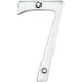 Polished Chrome Door Number 7 75mm Height 4mm Depth House Numeral Plaque Loops