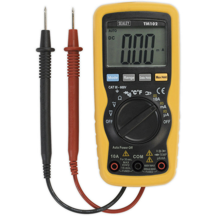 8 Function Auto-Ranging Digital Multimeter - LCD Display - Battery Powered Loops