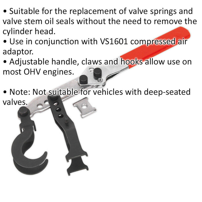 Adjustable Valve Spring Compressor - For Use With ys10782 - Suits OHV Engines Loops