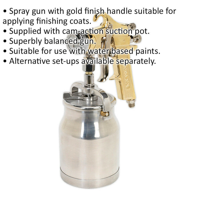 PREMIUM Suction Fed Paint Spray Gun / Airbrush - 1.8mm Nozzle Car Bodywork Panel Loops