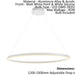 Ceiling Pendant Light - Matt White & White Silicone - 45W LED - Bulb Included Loops