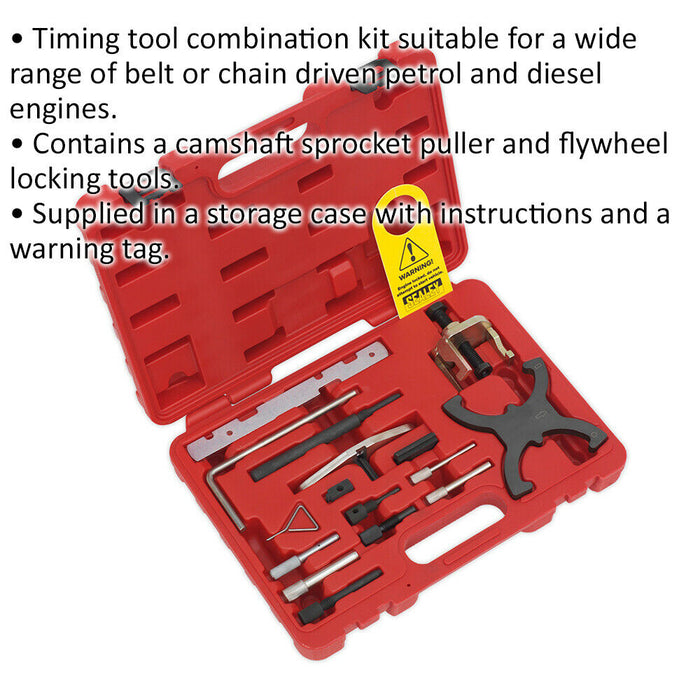 Diesel & Petrol Engine Timing Tool Combination Kit - Suits Ford PSA - Belt/Chain Loops