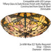 Tiffany Glass Semi Flush Ceiling Light Dragonfly Round Inverted Shade i00032 Loops