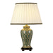 Table Lamp Shade Ivory with Black & Gold Trim Green Gold & Brown LED E27 60w Loops