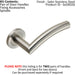 2x Curved Round Bar Handle on Round Rose Concealed Fix Satin Stainless Steel Loops
