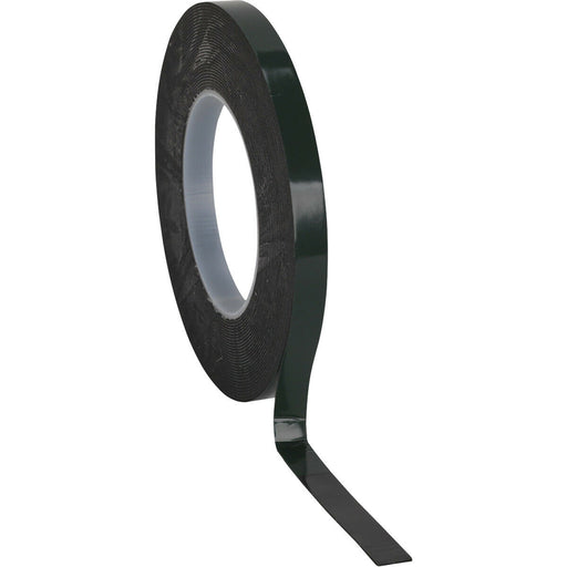 12mm x 10m Double-Sided Adhesive Outdoor Foam Tape - Green Backed - High Tack Loops