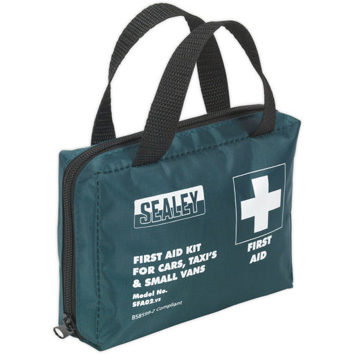 First Aid Kit for Cars & Taxis - Portable Medical Emergency Pouch - BS8599-2 Loops