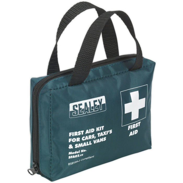 First Aid Kit for Cars & Taxis - Portable Medical Emergency Pouch - BS8599-2 Loops