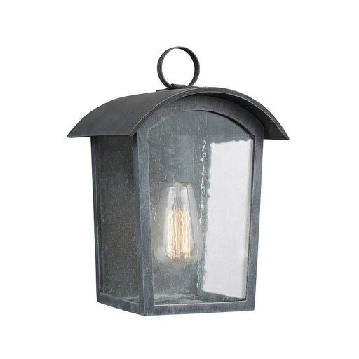 Outdoor IP44 1 Bulb Wall Light Lantern Ash Black LED E27 60W d00765 Loops
